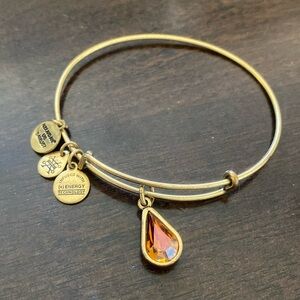 Alex and Ani yellow stone charm bracelet